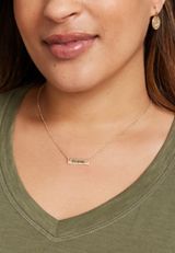 Gold Brave Bar Necklace, C605, small
