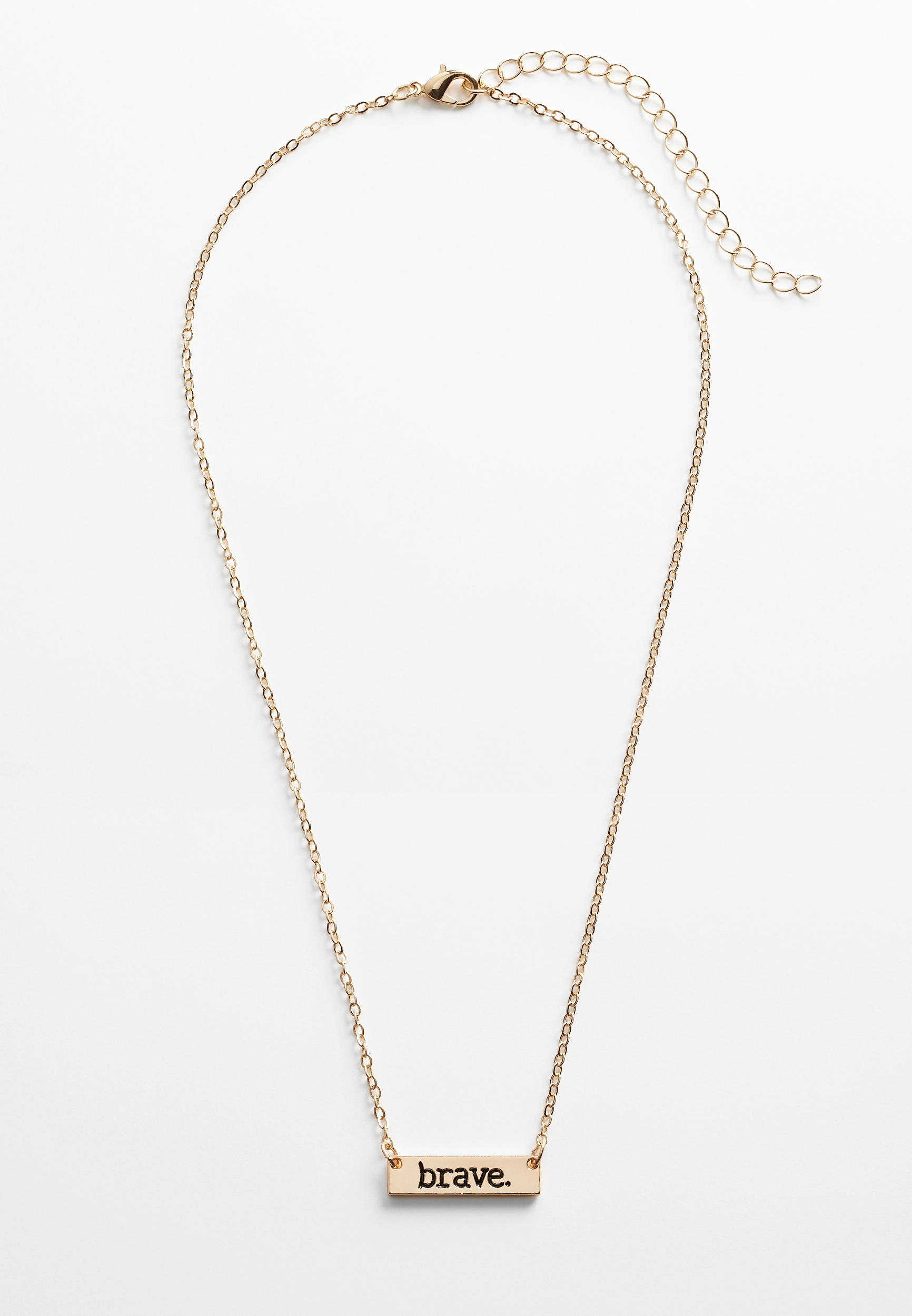 Gold Brave Bar Necklace, C605, large