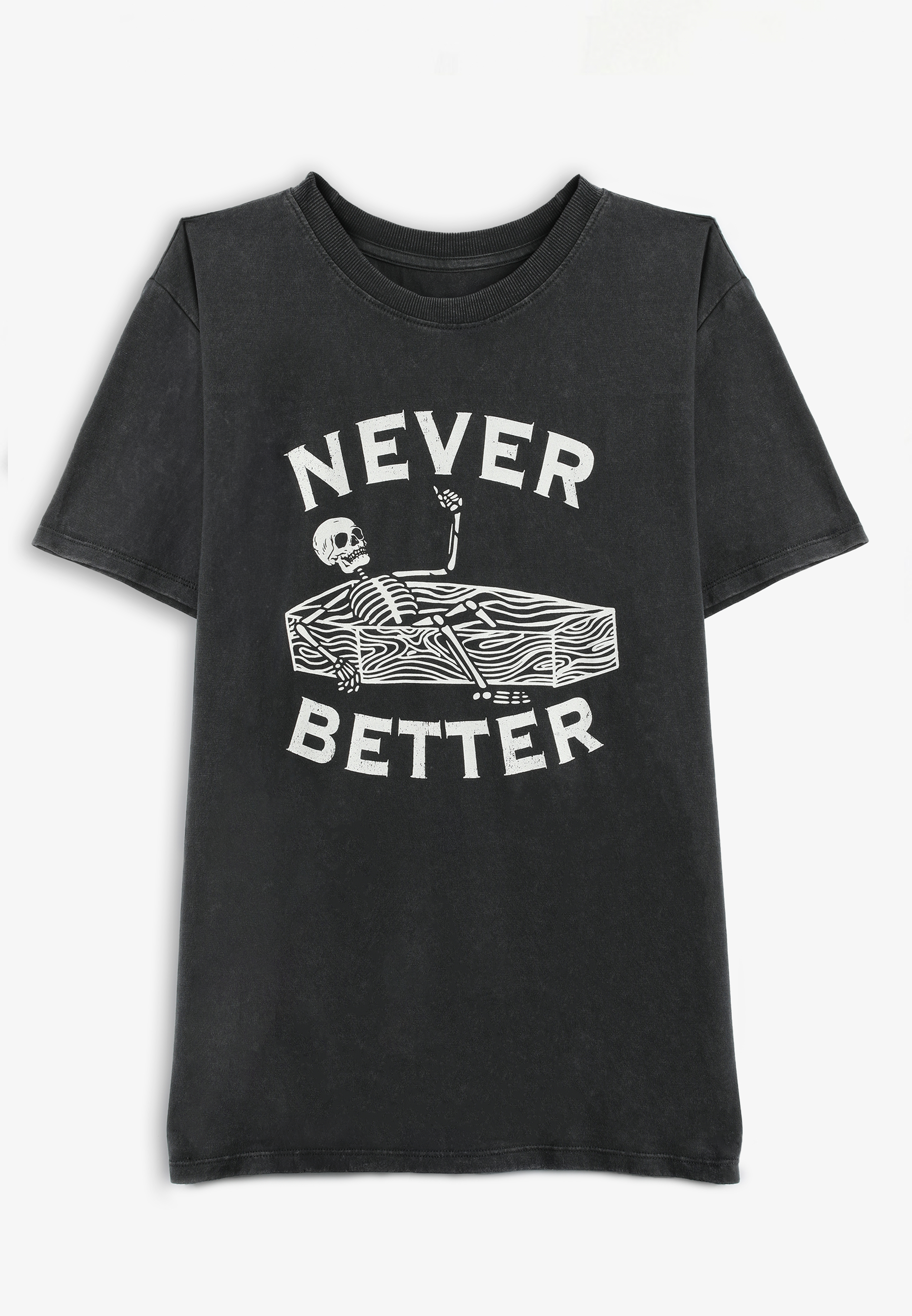 Never Better Oversized Fit Graphic Tee, BLACK, large