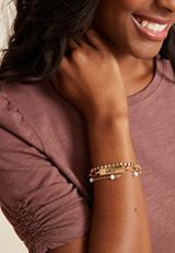 Gold Love Layered Bracelet, C605, small