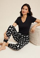 Ghost Pajama Jogger, BLACK/WHITE, small