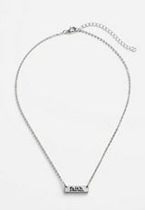 Silver Faith Bar Necklace, C431, small