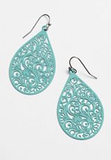 Filigree Teardrop Earrings, C1188, small