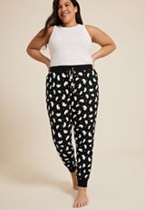 Plus Size Ghost Pajama Jogger, C268, small