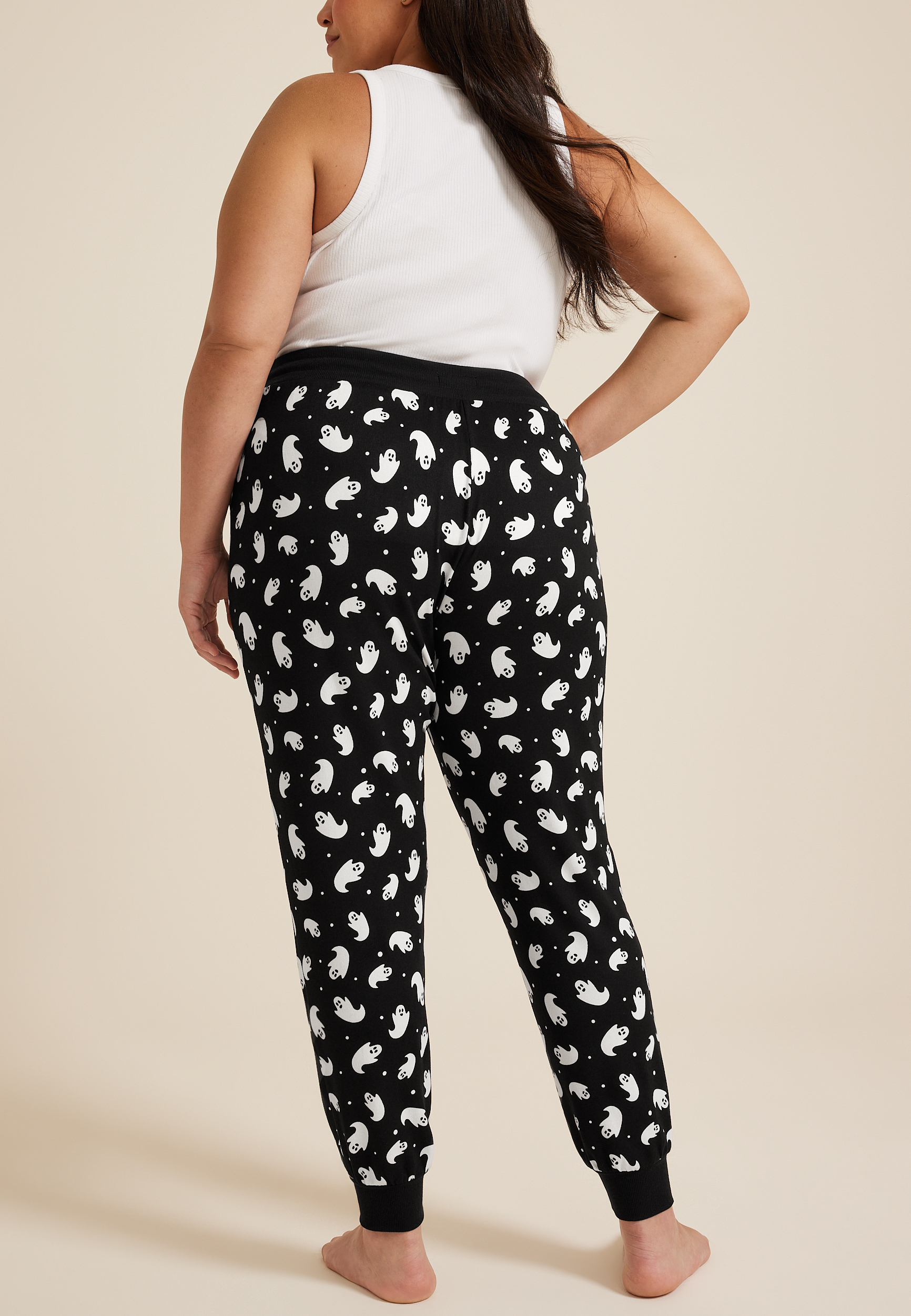 Plus Size Ghost Pajama Jogger, C268, large