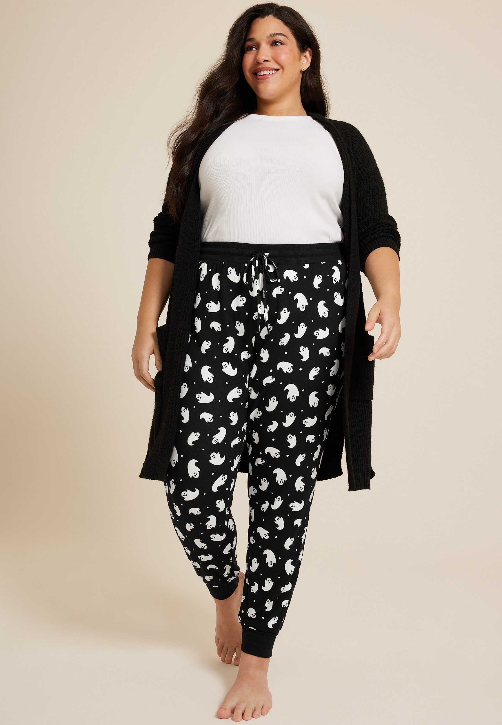 Plus Size Ghost Pajama Jogger, C268, large