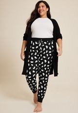 Plus Size Ghost Pajama Jogger, C268, small