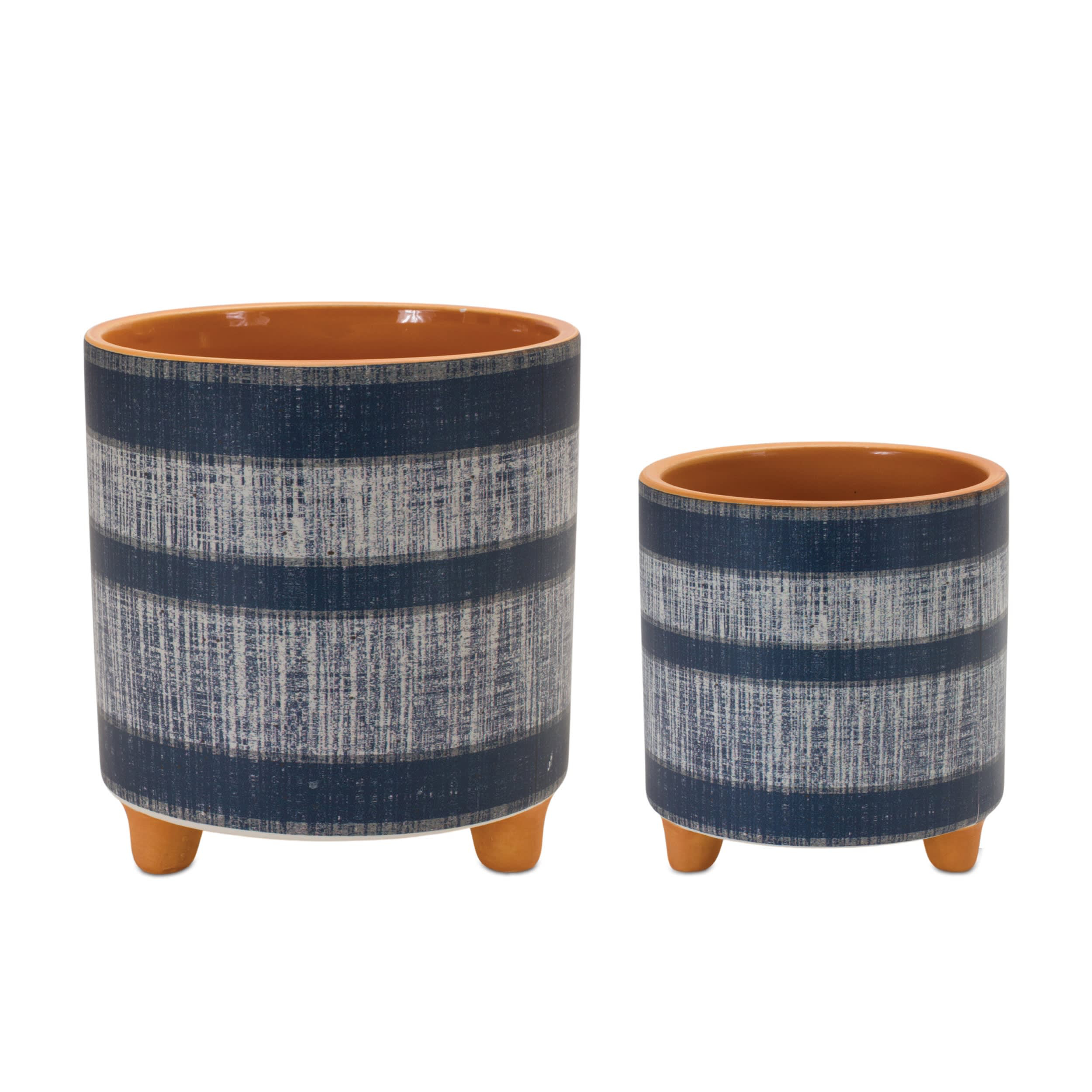 Melrose International Woodland Winter Stone Planter (Set of 2)
