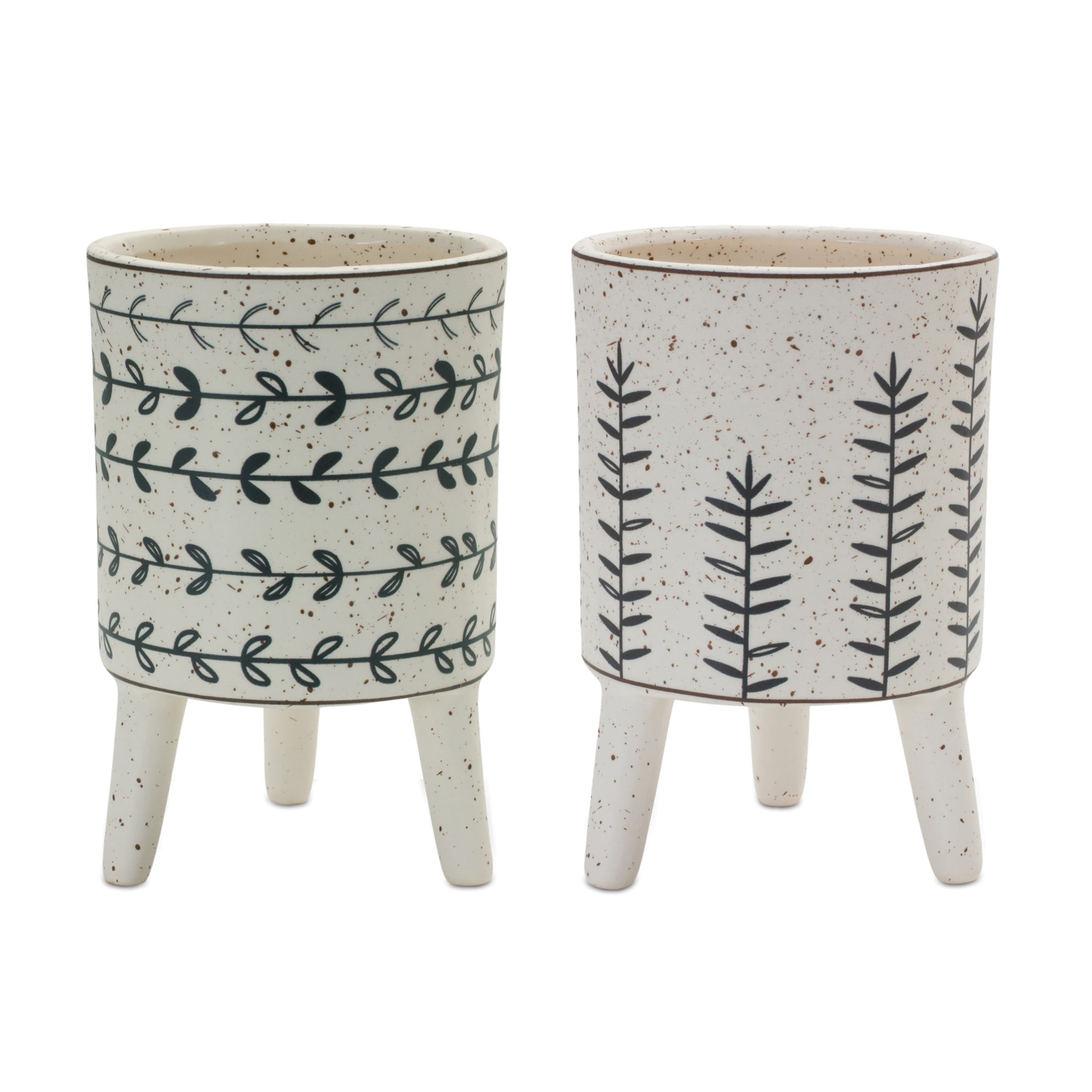 Melrose International Stone Floral Patterned Planter (Set of 3) main image 0