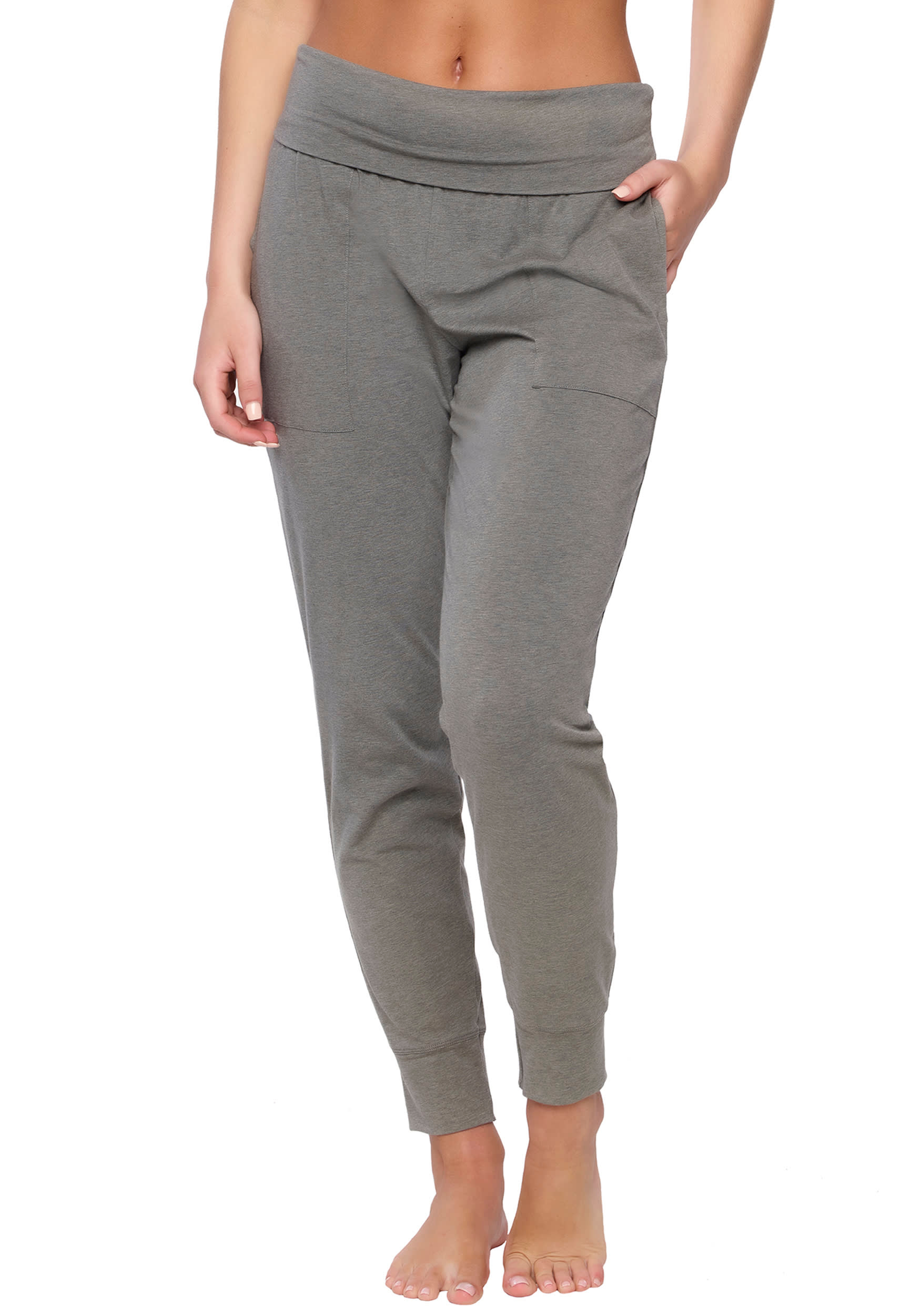 Felina Organic Cotton Stretch Folded Waist Joggers | maurices