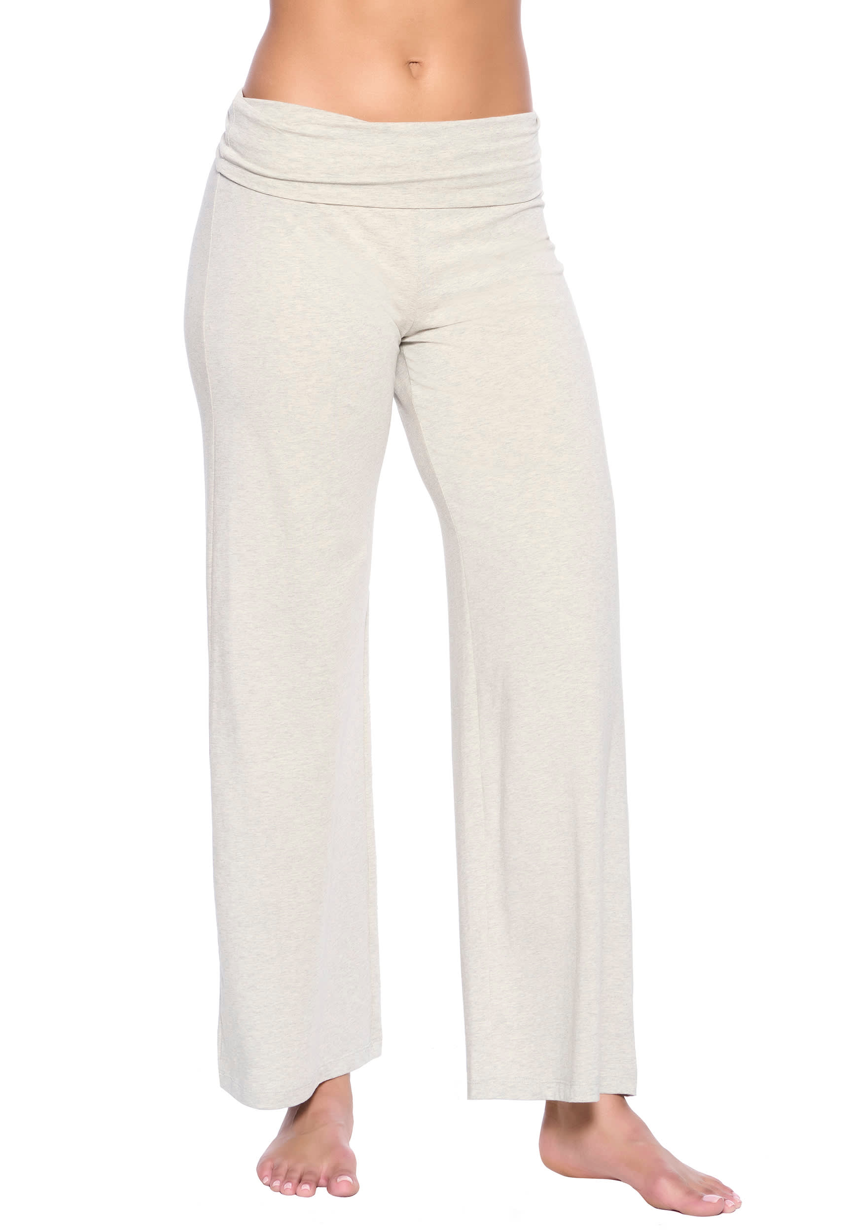 Felina Organic Cotton Stretch Wide Leg Roll Over Pant | maurices