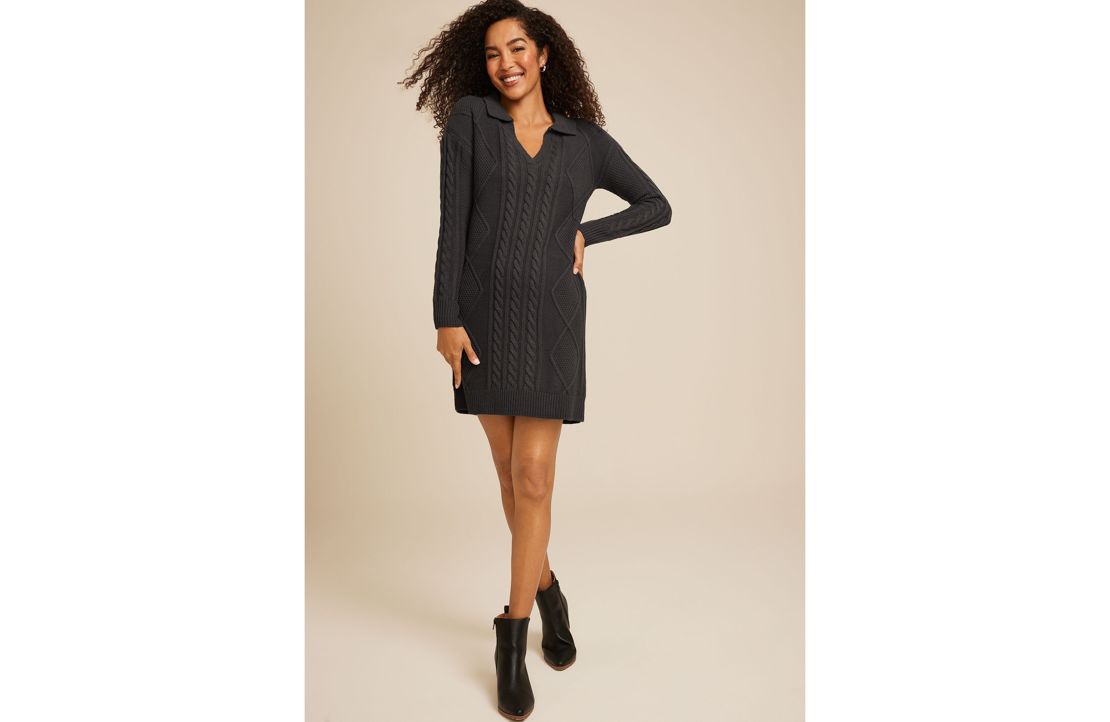 Johnny Collar Sweater Dress