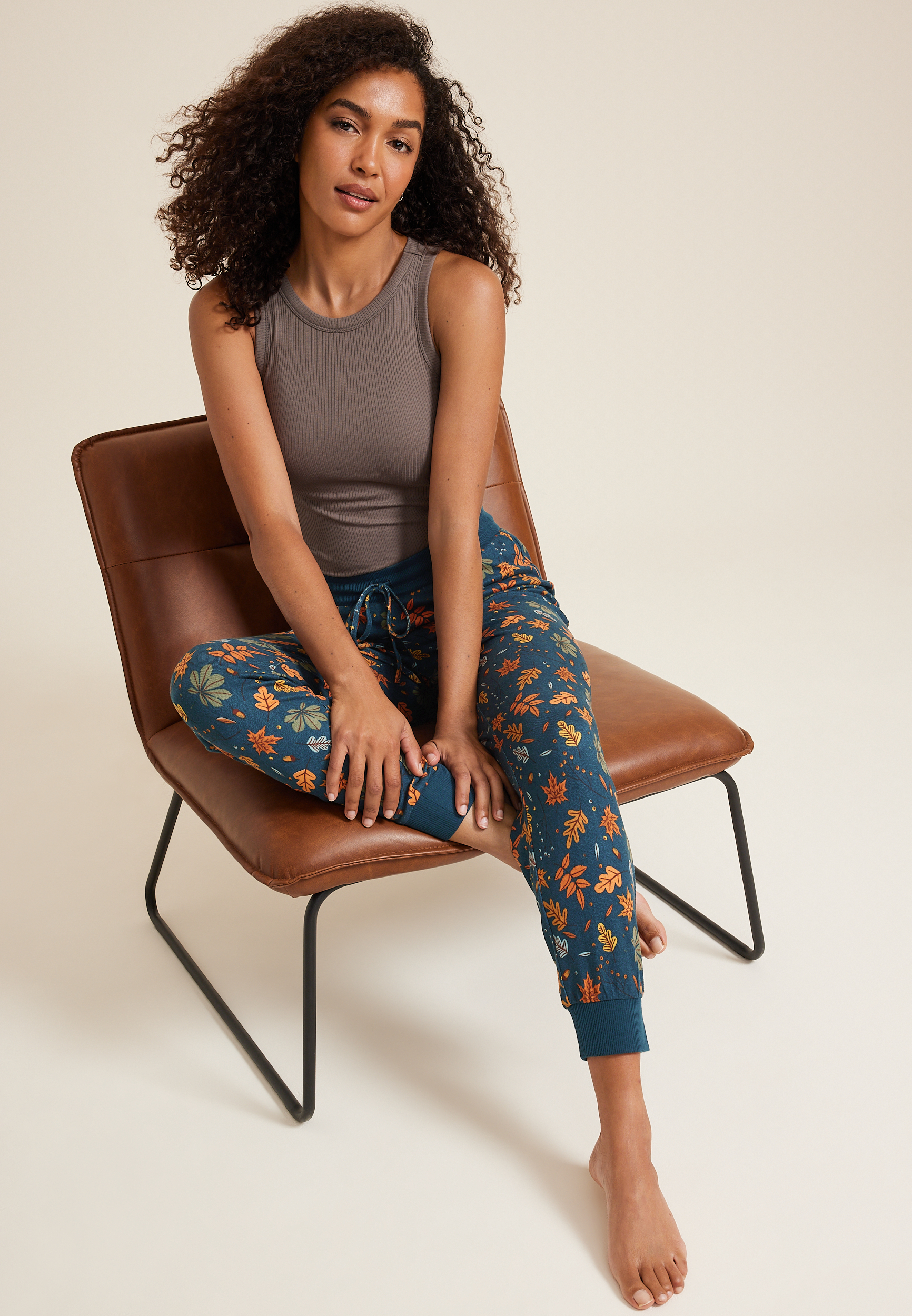 Fall Leaves Pajama Jogger, C2666, large