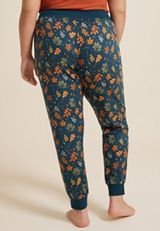 Plus Size Fall Leaves Pajama Jogger, C2666, small