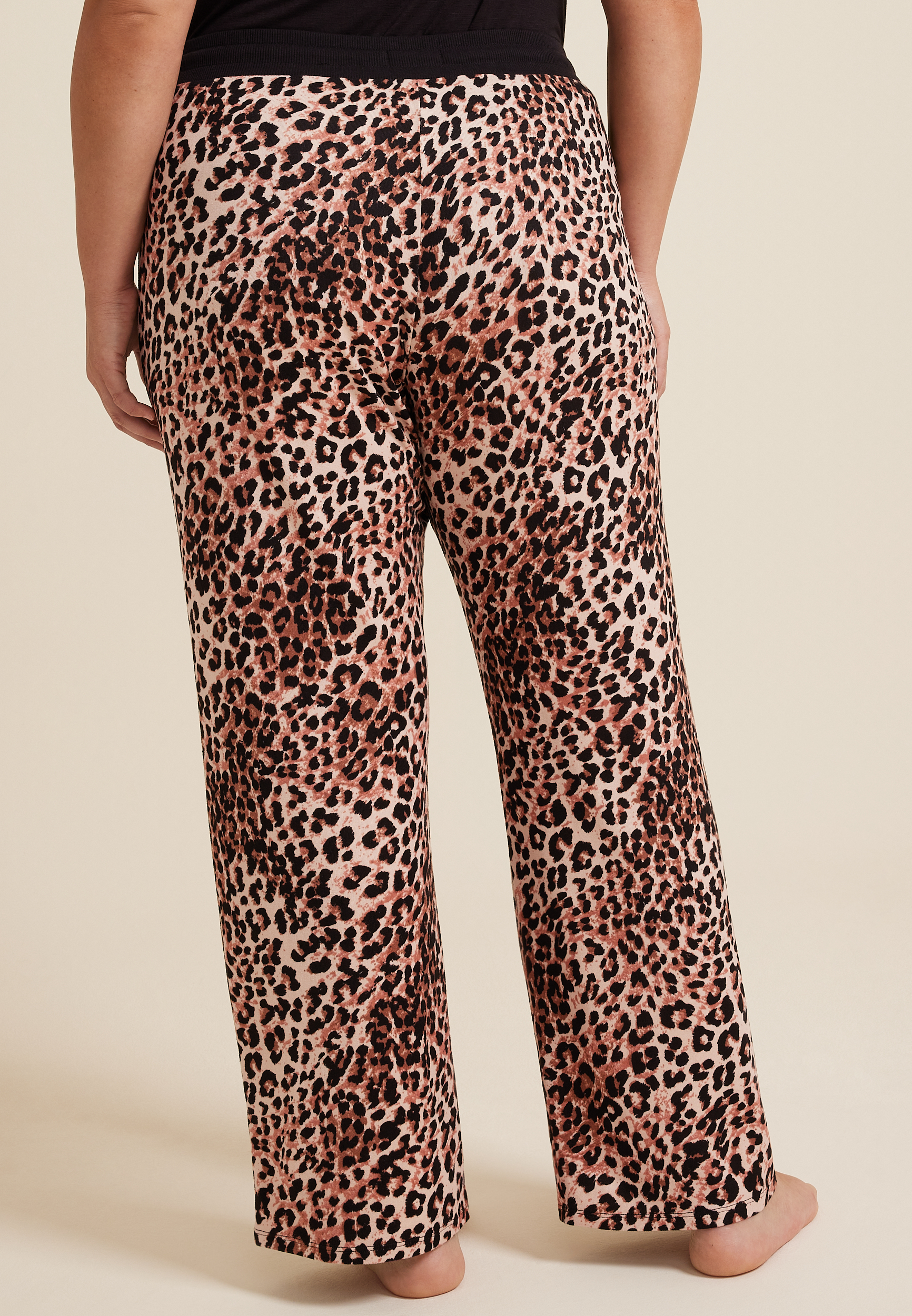 Plus Size Animal Wide Leg Pajama Pant, C3681, large