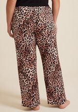 Plus Size Animal Wide Leg Pajama Pant, C3681, small