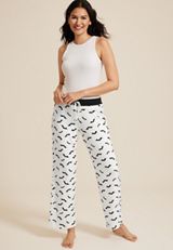 Bat Wide Leg Pajama Pant, WHITE COMBO, small