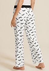 Bat Wide Leg Pajama Pant, WHITE COMBO, small