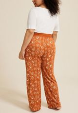 Plus Size Jack O Lantern Wide Leg Pajama Pant, C250, small