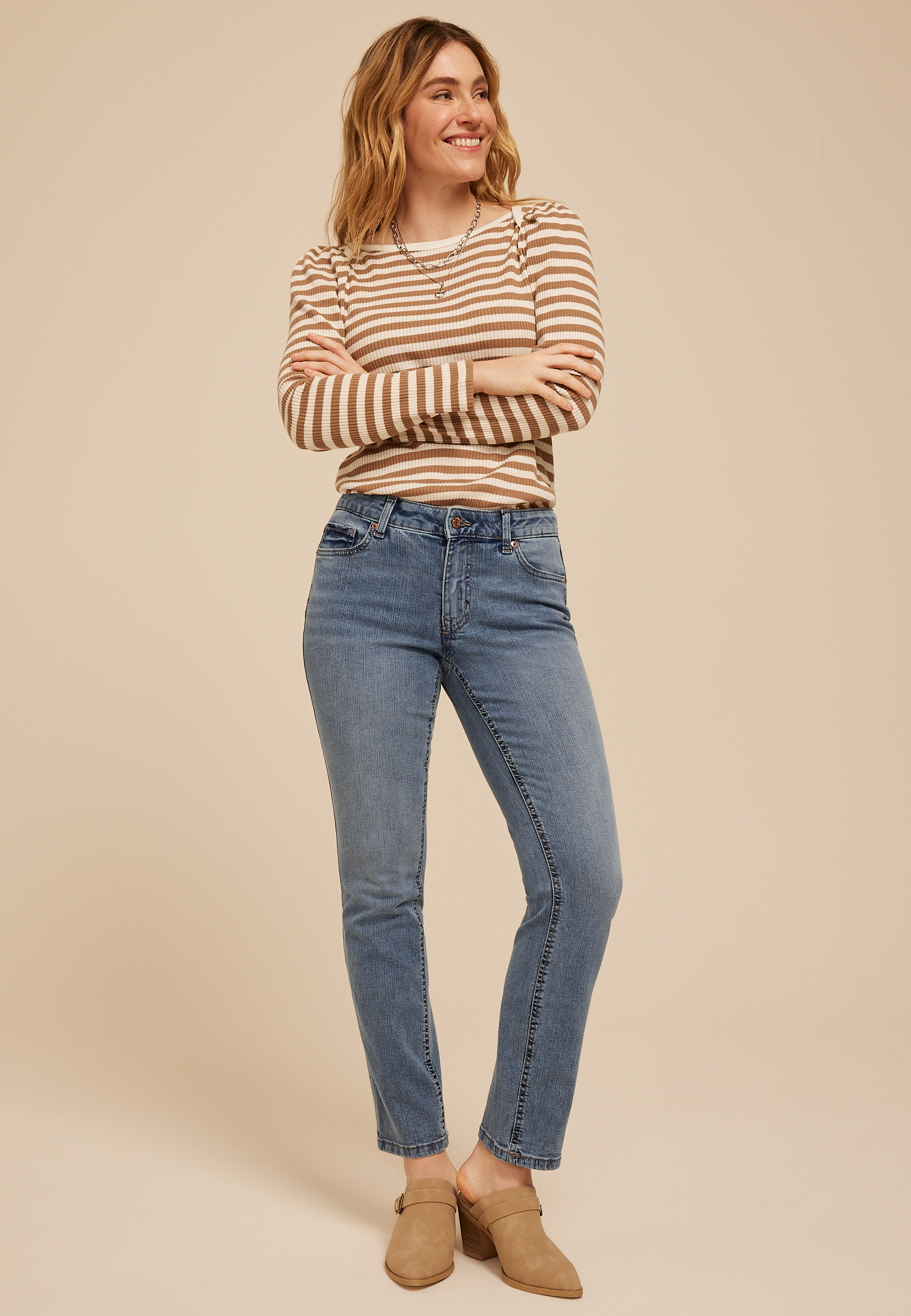 m jeans by maurices™ Classic Mid Rise Slim Straight Jean, C3337, large
