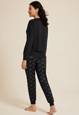 Momster Bat Cozy Graphic Tee And Jogger Pajama Set, C106, small