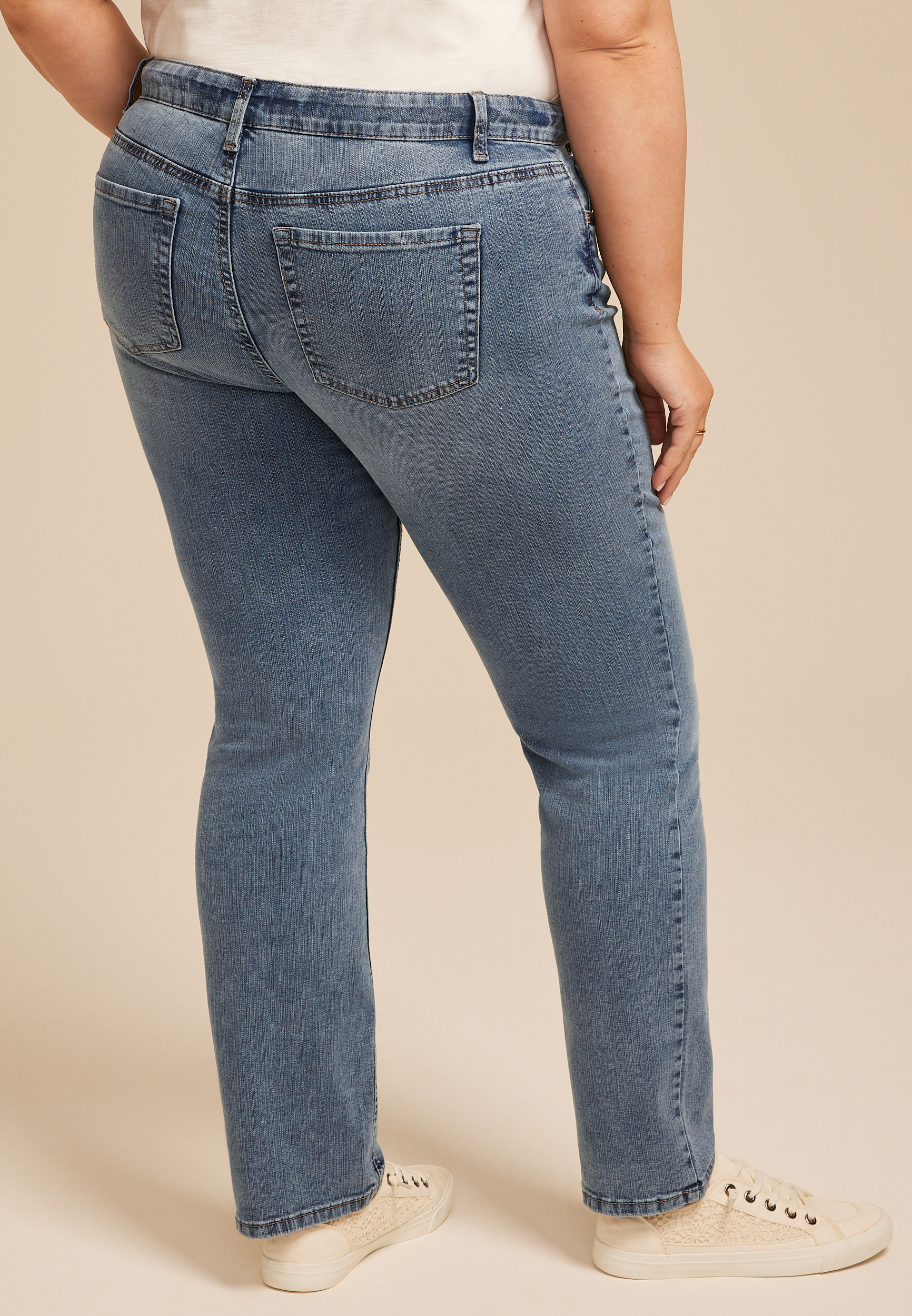 Plus Size m jeans by maurices™ Classic Mid Rise Slim Straight Jean, C3337, large