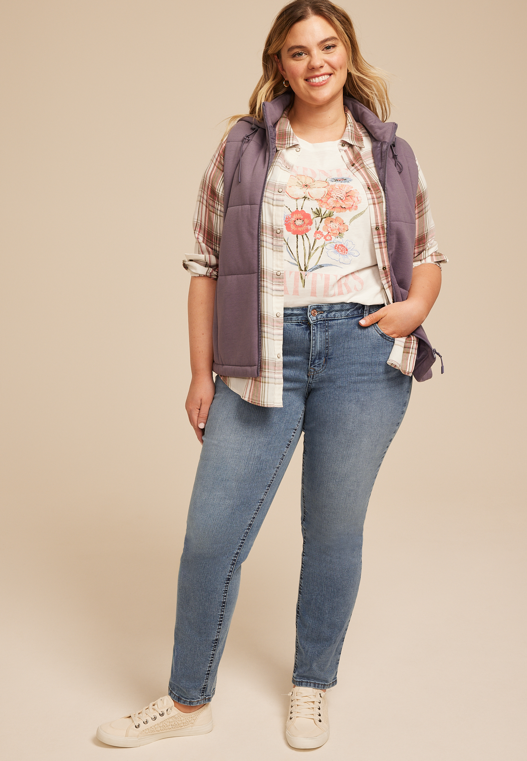 Plus Size m jeans by maurices™ Classic Mid Rise Slim Straight Jean