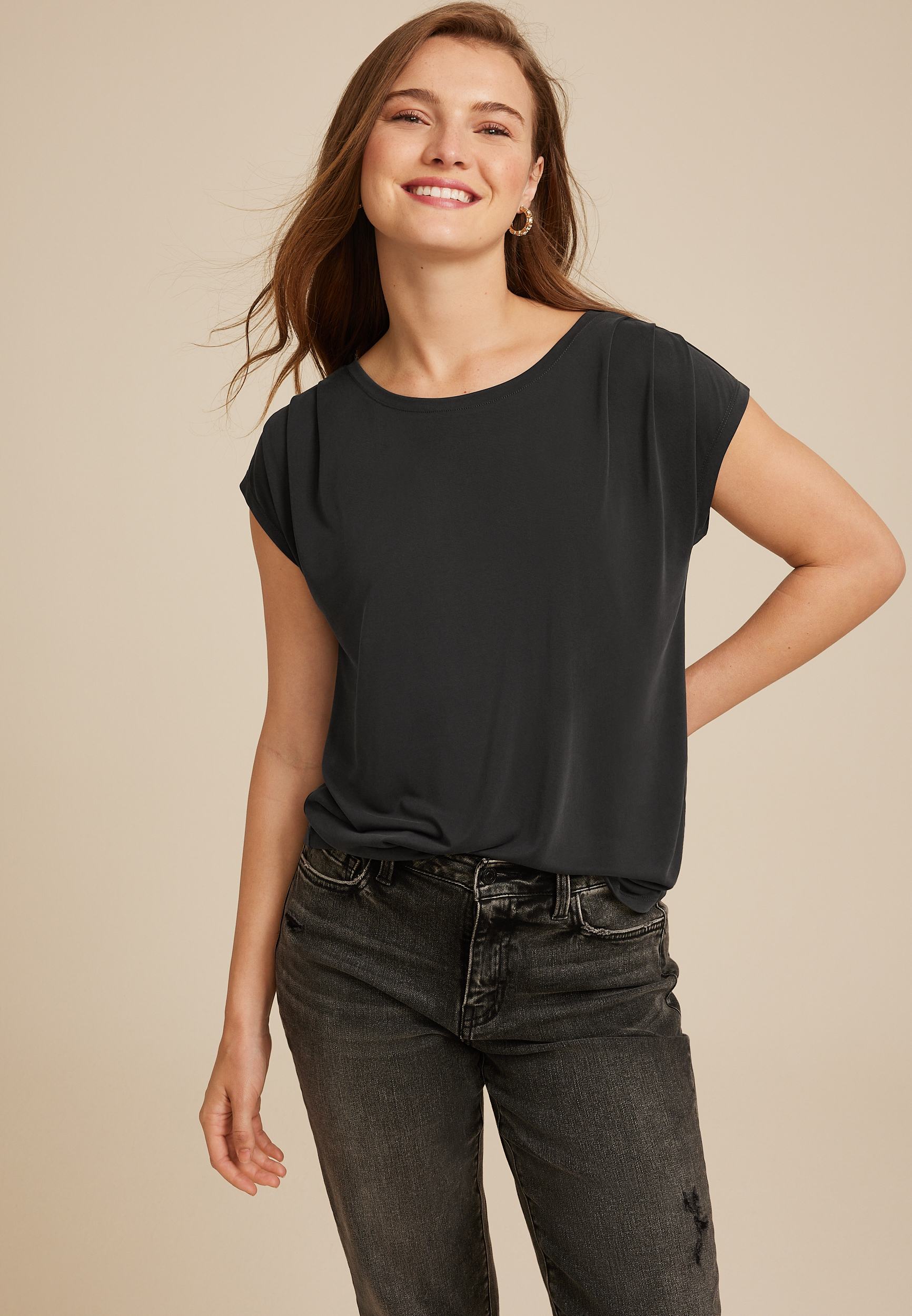 24/7 Pleated Fairhaven Sandwash Tee