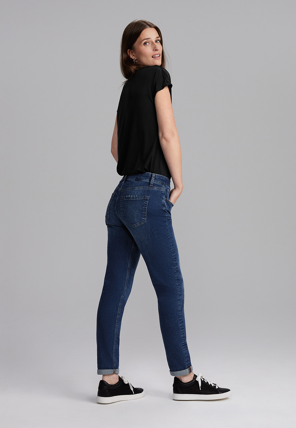 m jeans by maurices™ Classic High Rise Dark Taper Jean maurices