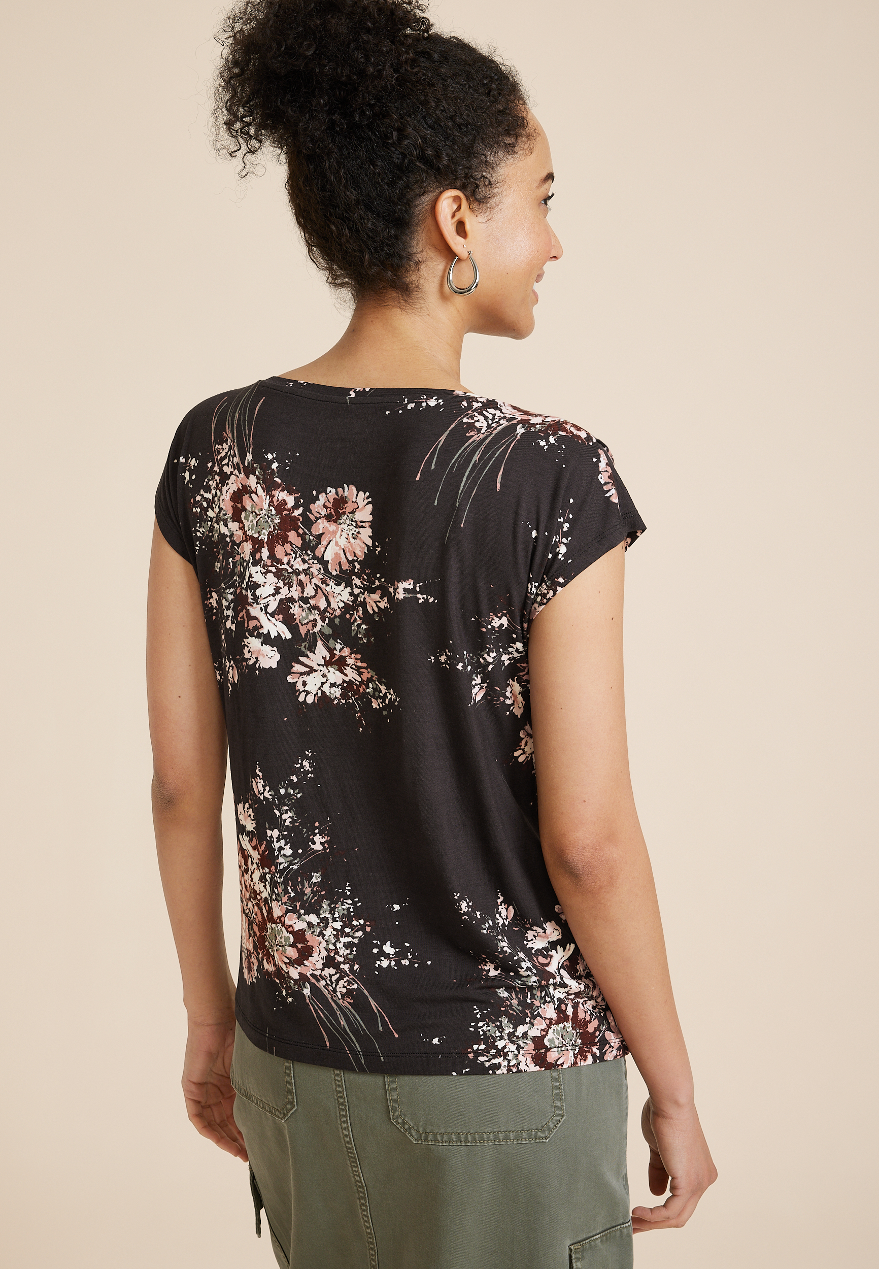 24/7 Pleated Fairhaven Sandwash Tee, MULTI, large