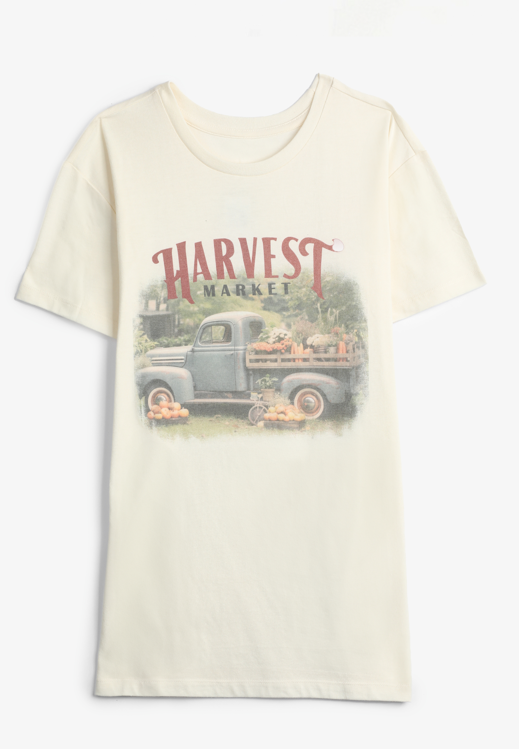Harvest Market Oversized Fit Graphic Tee, NATURAL, large