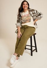 Plus Size Harvest Market Oversized Fit Graphic Tee, C254, small