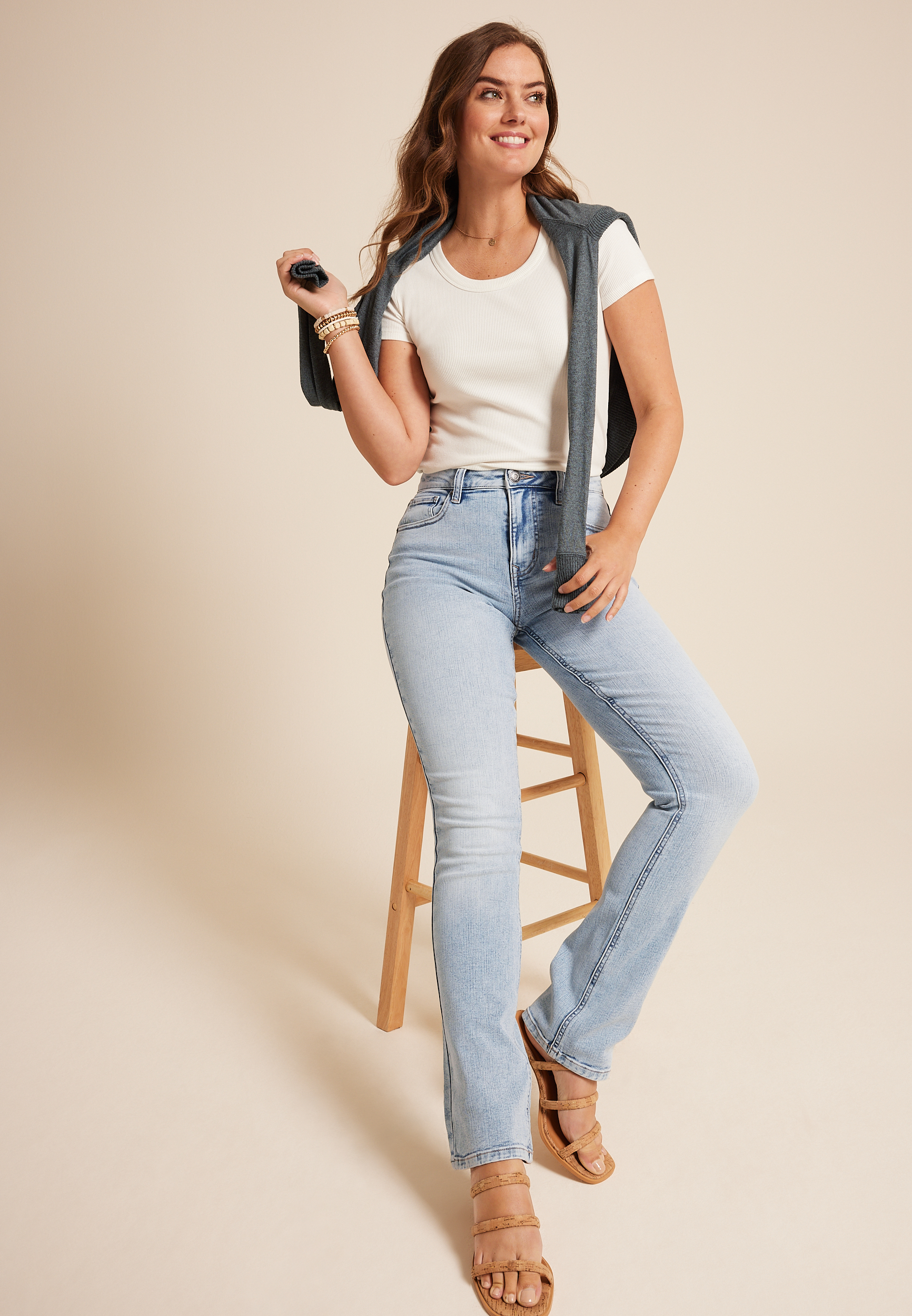 Bi Stretch High Rise Slim Boot Jean, C2806, large