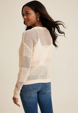 Open Stitch Striped Pullover, C9747, small