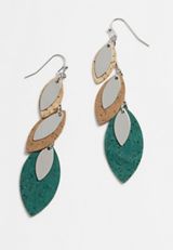 Leaf Drop Earrings, C1524, small