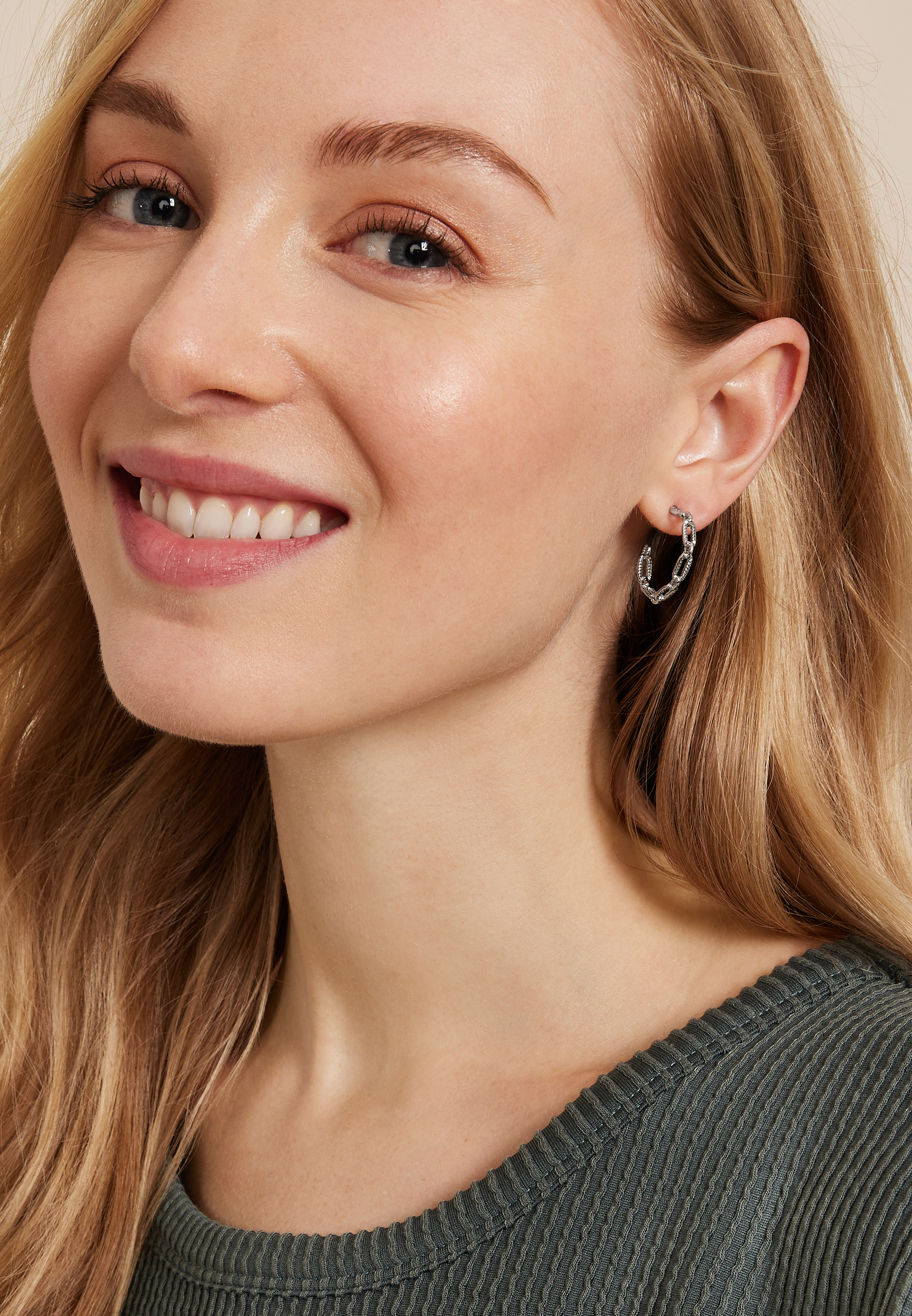 3 Pack Silver Hoop Earring Set, SILVER, large