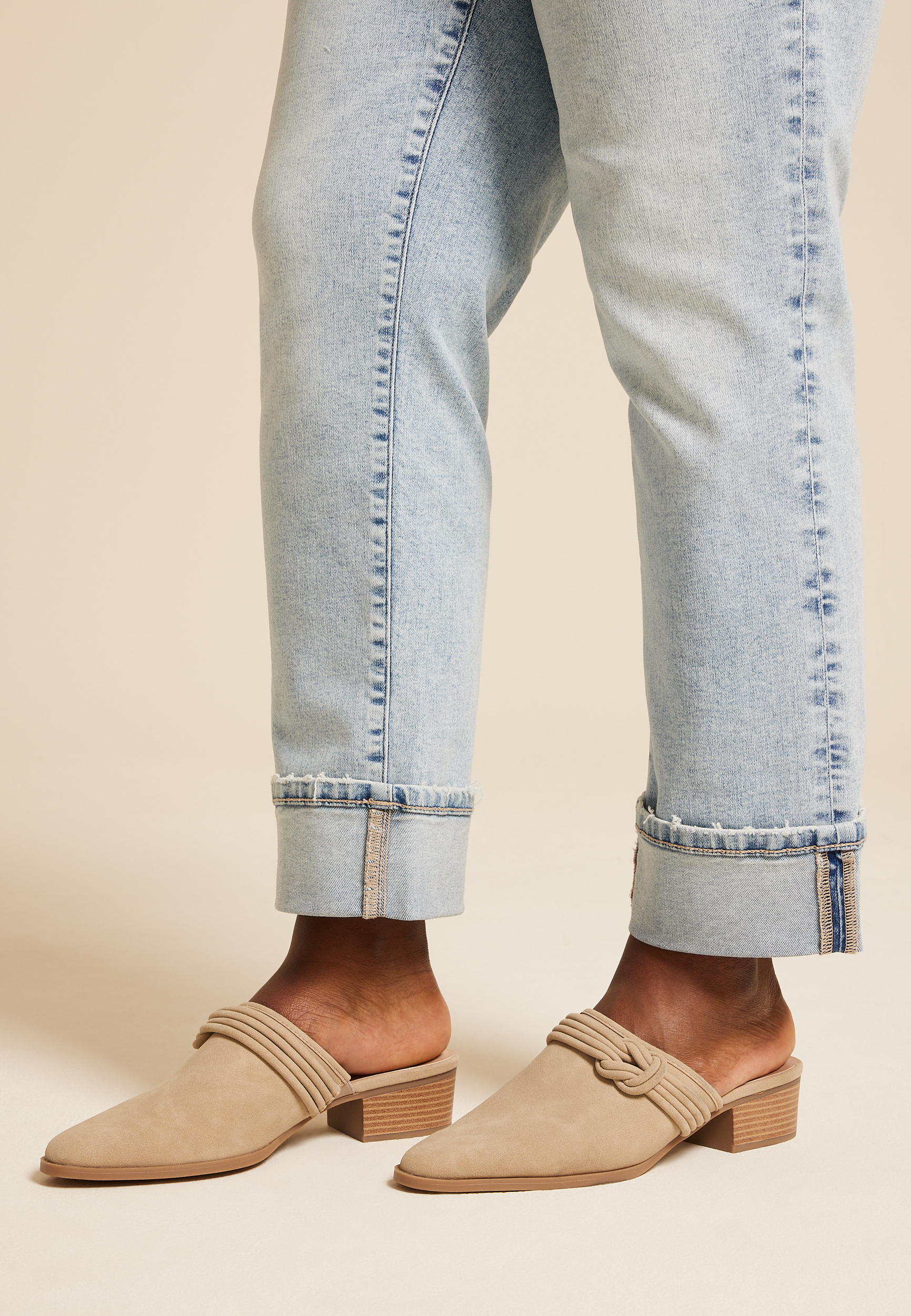 SuperCush Bailey Pointed Toe Slip On Knot Mule, SAND, large