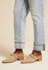 SuperCush Bailey Pointed Toe Slip On Knot Mule, SAND, small