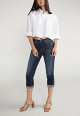 Silver Jeans Co.&reg; Suki Curvy Mid Rise Cropped Jean, C258, small