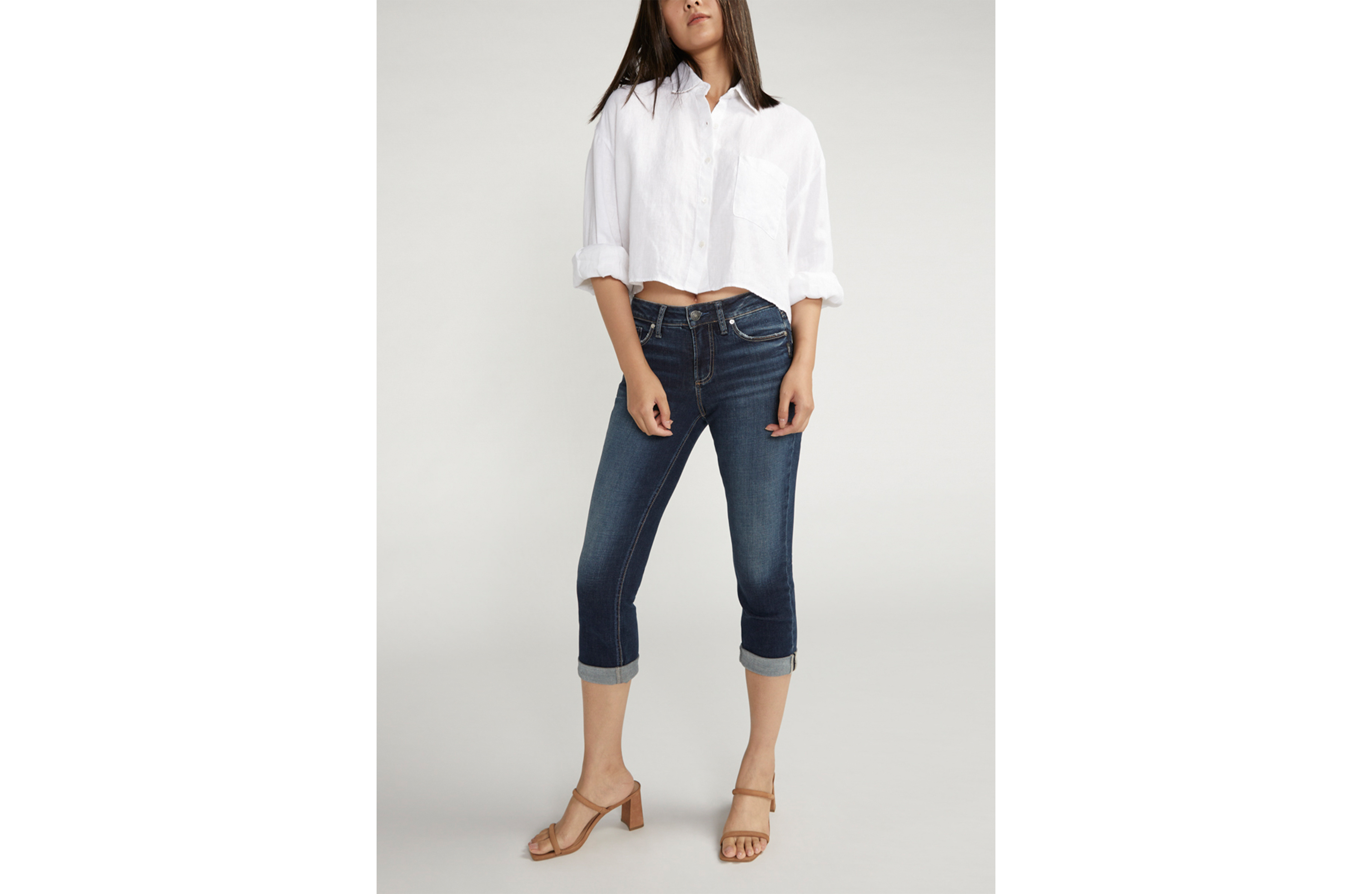 Silver Jeans Co.® Suki Curvy Mid Rise Cropped Jean