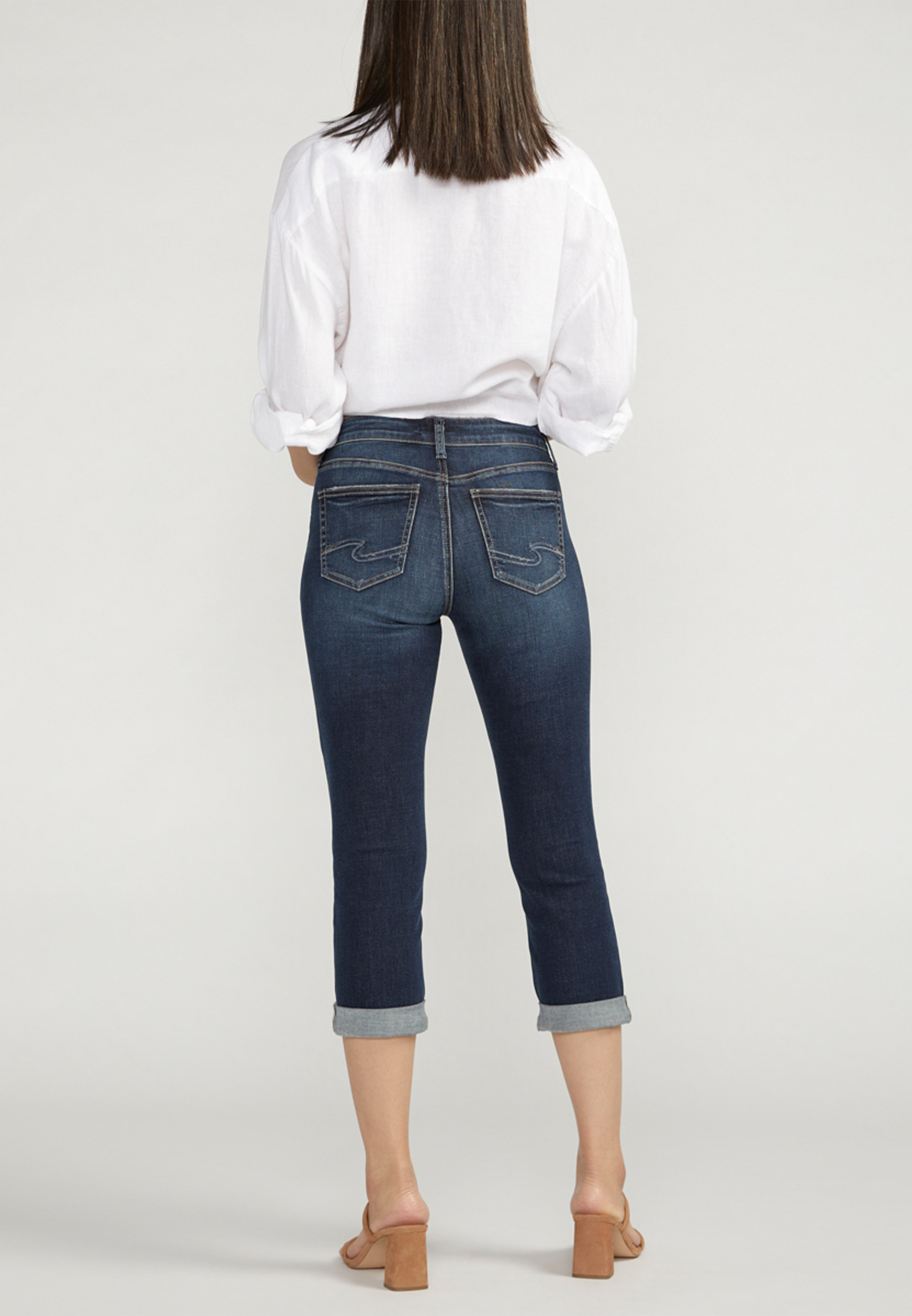 Silver Jeans Co.&reg; Suki Curvy Mid Rise Cropped Jean, C258, large