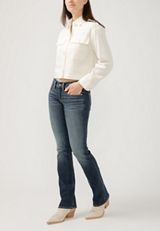 Silver Jeans Co.&reg; Britt Curvy Low Rise Luxe Stretch Slim Boot Jean, C258, small