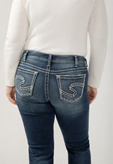 Plus Size Silver Jeans Co.&reg; Suki Curvy Mid Rise Thick Stitch Bootcut Jean, , small