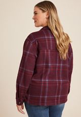 Plus Size Shoreline Shortie Plaid Shacketâ€‹, C4695, small