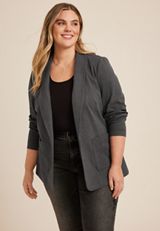 Plus Size Knit Blazer, C9764, small