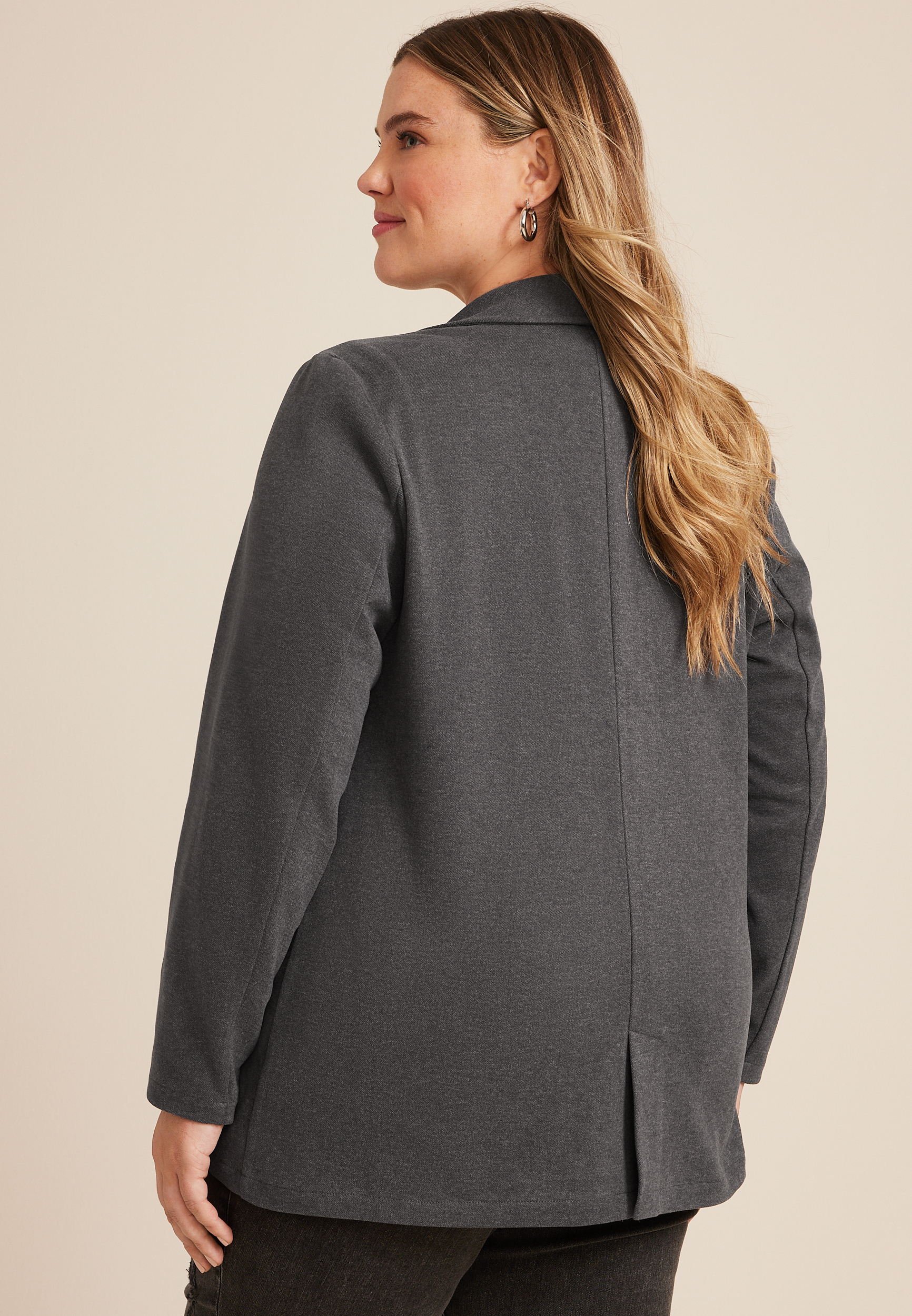 Plus Size Knit Blazer, C9764, large