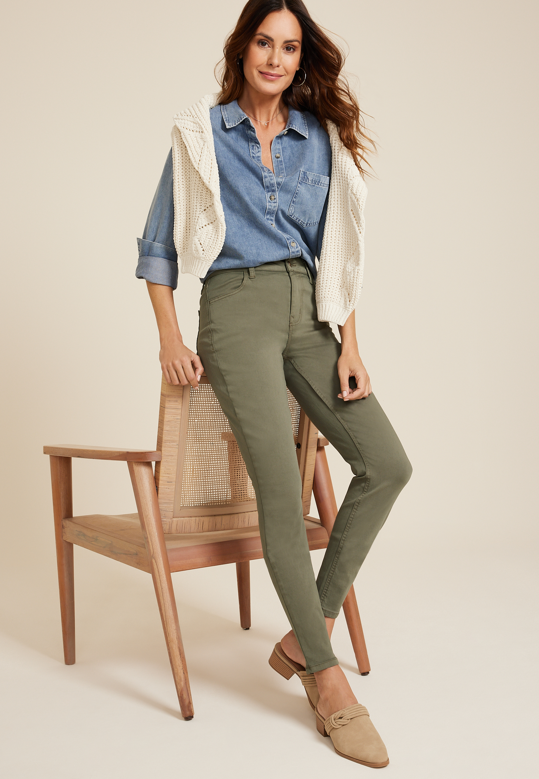 m jeans by maurices™ High Rise Color Jegging maurices