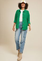 Collegiate Textured Shacket, C8783, small