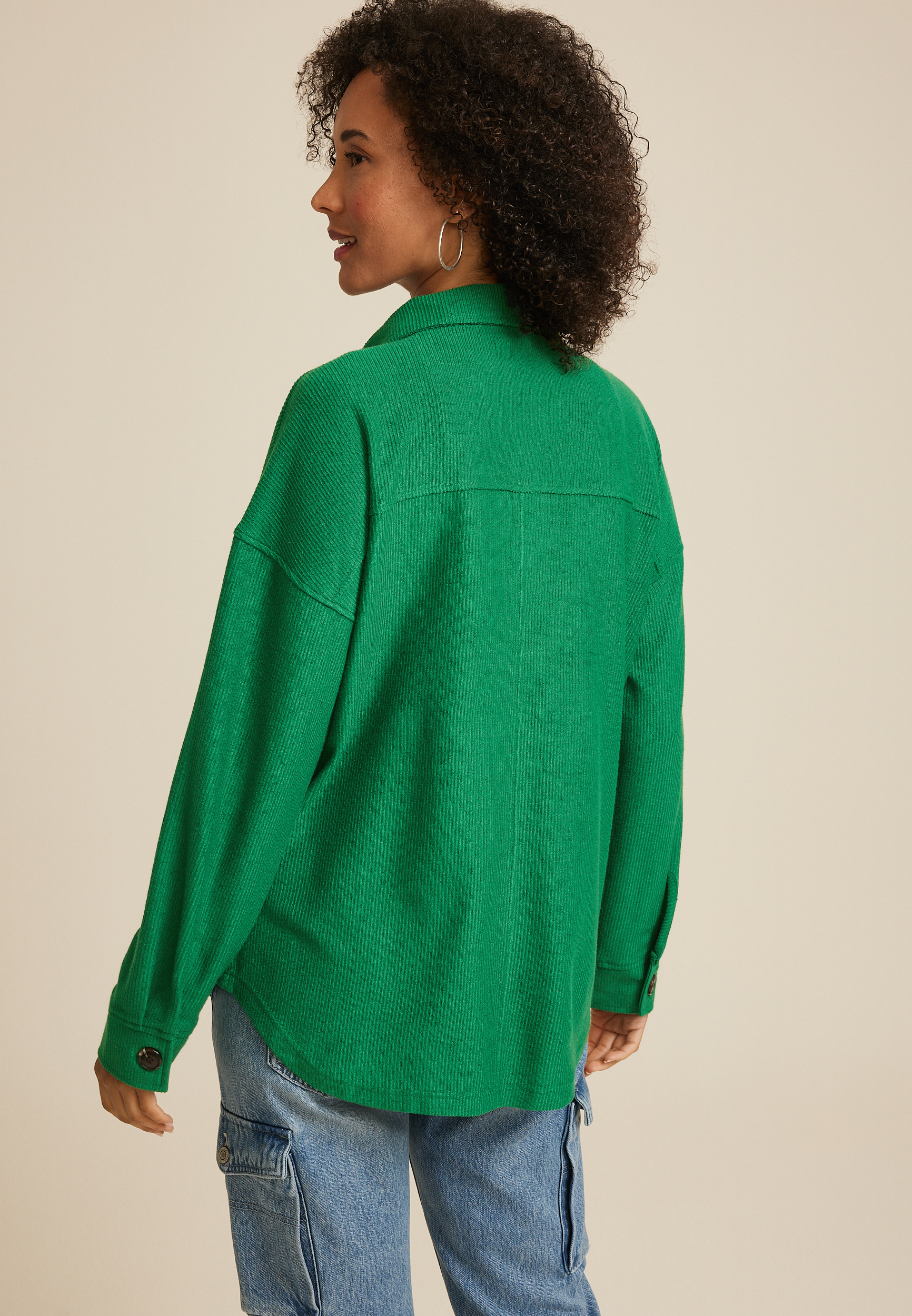Collegiate Textured Shacket, C8783, large