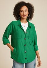 Collegiate Textured Shacket, C8783, small